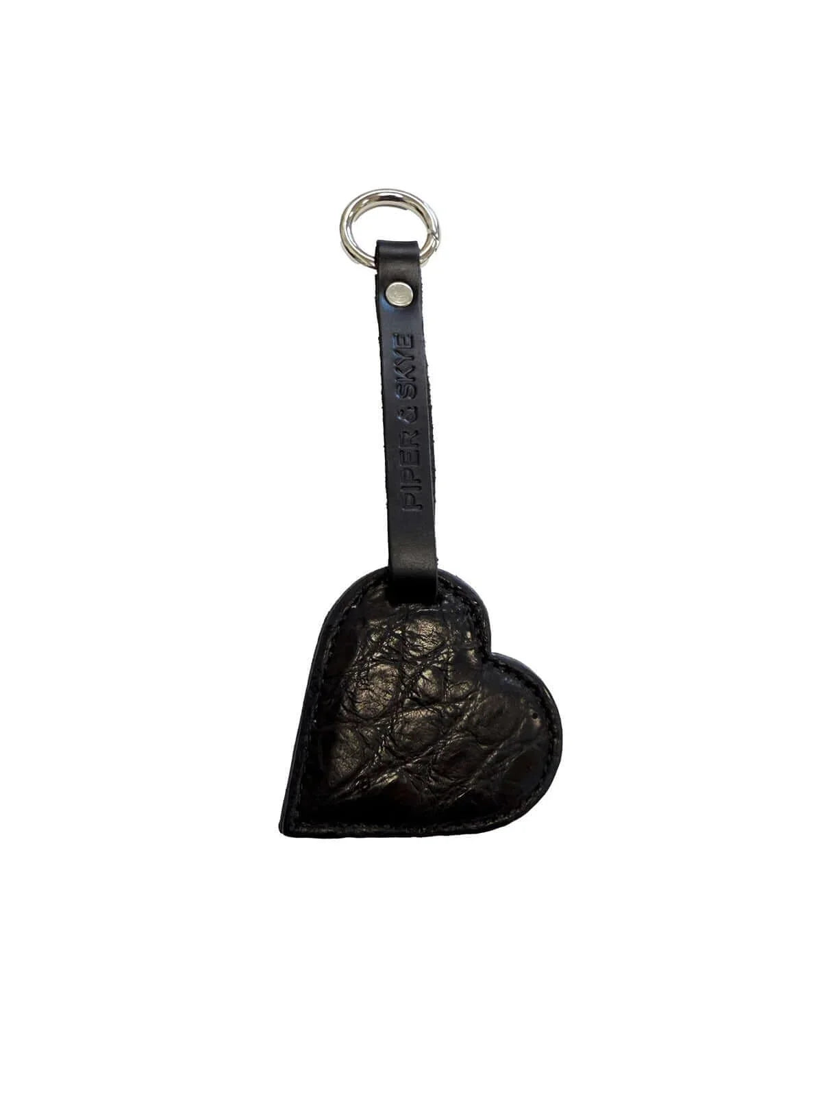 Heart Keychain in Red Alligator