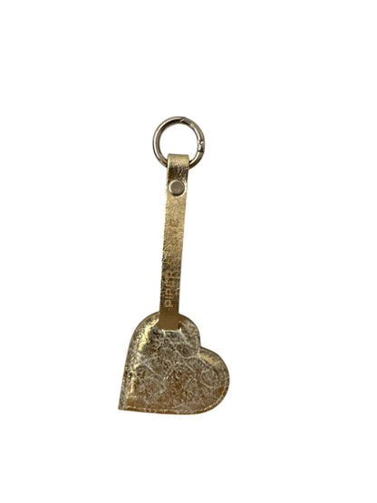 Heart Keychain in Red Alligator